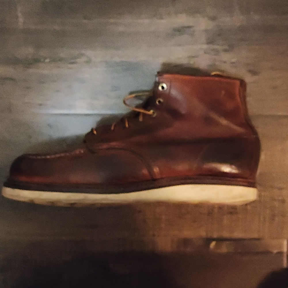Red Wing 1907 Heritage 6" Classic Moc Toe Boots Rough Tough Copper Men's Sz 12 D